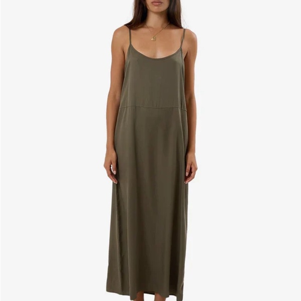 Thrills Breezy Olive Slip Dress